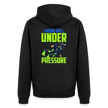 Drôle de plongeur blague - Veste à capuche bio Premium Unisexe - noir - Dos - Nico (187cm)