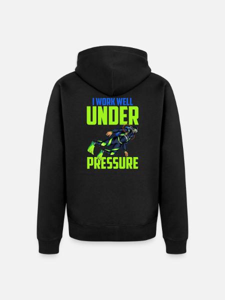 Funny diver joke - Unisex Premium Organic Zip Hoodie - black