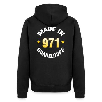 Guadeloupe - Veste à capuche bio Premium Unisexe - noir - Dos - Nico (187cm)