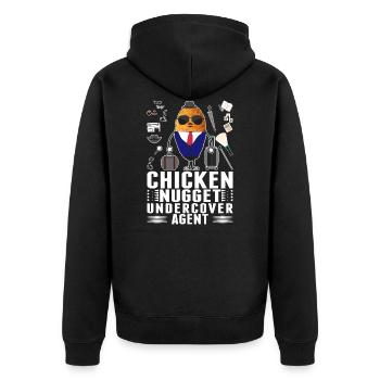 Infiltré Chicken Nugget Agent Nug Life - Veste à capuche bio Premium Unisexe - noir - Dos - Nico (187cm)