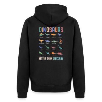 Cool dinosaure Fan Dino Garçons Trex - Veste à capuche bio Premium Unisexe - noir - Dos - Nico (187cm)