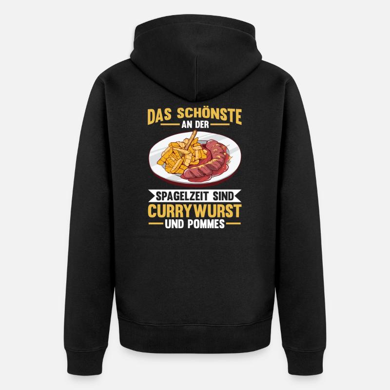 Currywurst - Unisex Premium Bio Zip Hoodie - Schwarz