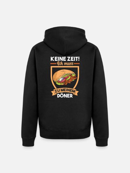Kebab Döner - Unisex Premium Bio Zip Hoodie - Schwarz
