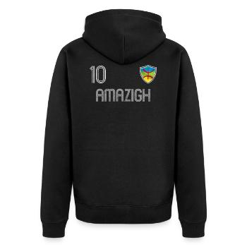 Amazigh football équipe - Veste à capuche bio Premium Unisexe - noir - Dos - Nico (187cm)