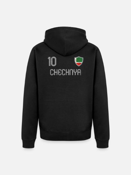 Tschetschenien Fußball Mannschaft - Unisex Premium Bio Zip Hoodie - Schwarz