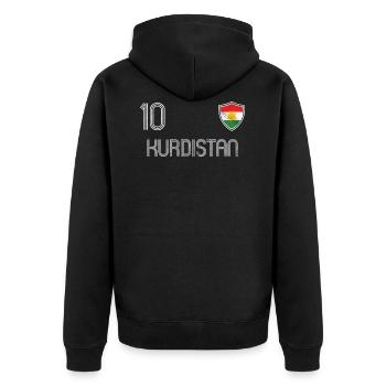 Kurdistan football équipe - Veste à capuche bio Premium Unisexe - noir - Dos - Nico (187cm)