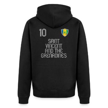 St. Vincent et les Grenadines équipe de football - Veste à capuche bio Premium Unisexe - noir - Dos - Nico (187cm)