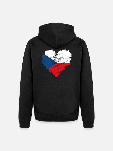 République tchèque - Veste à capuche bio Premium Unisexe - noir