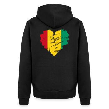 Guinée - Veste à capuche bio Premium Unisexe - noir - Dos - Nico (187cm)