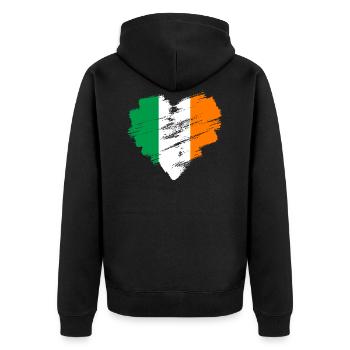 Irlande - Veste à capuche bio Premium Unisexe - noir - Dos - Nico (187cm)