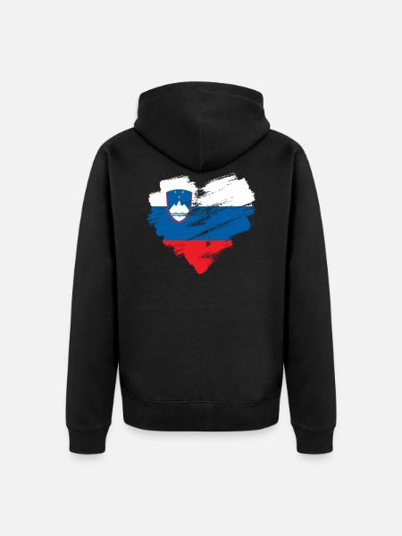 Slovenia - Unisex Premium Organic Zip Hoodie - black