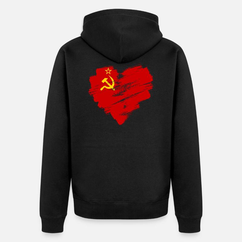 Union soviétique - Veste à capuche bio Premium Unisexe - noir