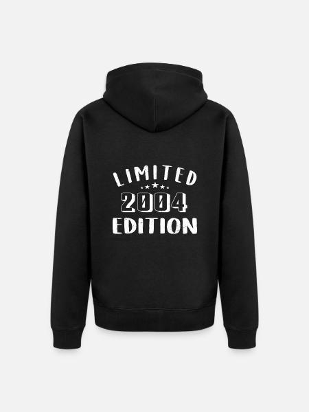 Birthday 2004 Limited Edition 2004 - Unisex Premium Organic Zip Hoodie - black