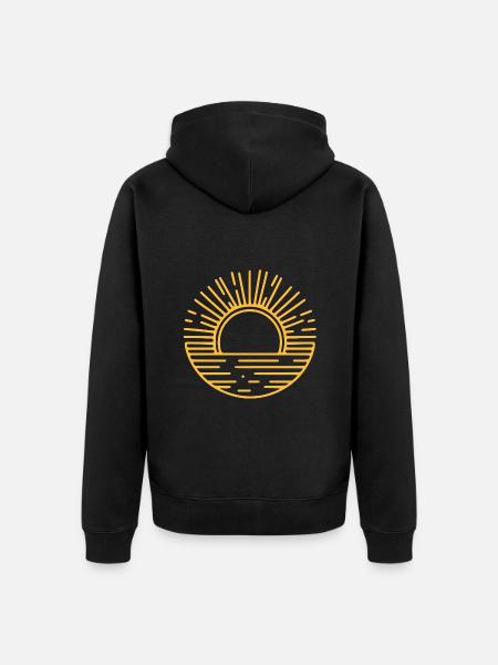 Graphic Sun Sun Icon - Unisex Premium Organic Zip Hoodie - black