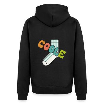 Chaussette cool - design motivant amusant - Veste à capuche bio Premium Unisexe - noir - Dos - Nico (187cm)