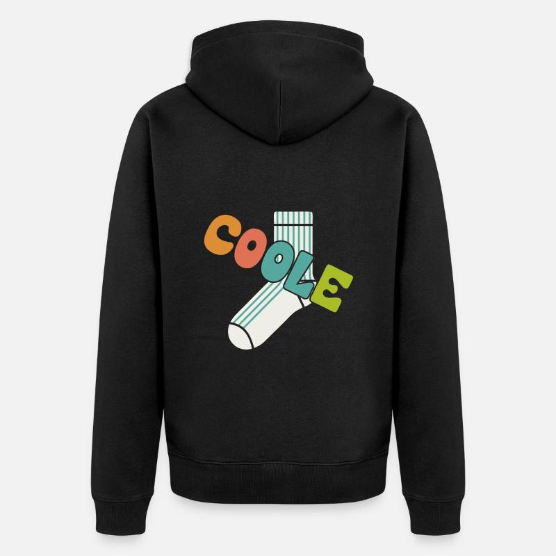 Chaussette cool - design motivant amusant - Veste à capuche bio Premium Unisexe - noir