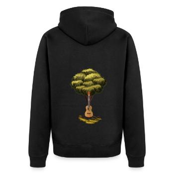 Yggdrasil Nature Musicien Arbre De Vie - Veste à capuche bio Premium Unisexe - noir - Dos - Nico (187cm)