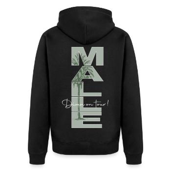 Malle_Diven - Veste à capuche bio Premium Unisexe - noir - Dos - Nico (187cm)