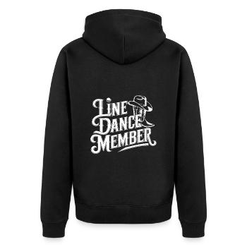 Line Dance Line Dance my hobby member - Unisex Premium Organic Zip Hoodie - black - Back - Nico (187cm)
