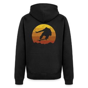 Skateboard Vintage Skater Gift pour les skateurs - Veste à capuche bio Premium Unisexe - noir - Dos - Nico (187cm)