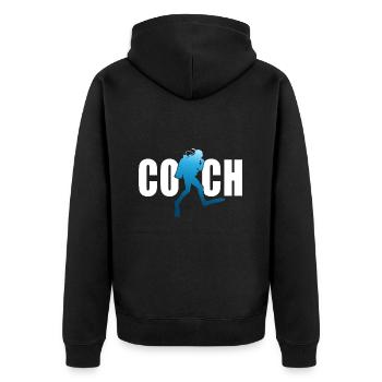 coach plongée sous marine coach plongeur - Veste à capuche bio Premium Unisexe - noir - Dos - Nico (187cm)