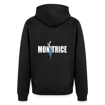monitrice plongée sous marine coach plongeuse - Veste à capuche bio Premium Unisexe - noir - Dos - Nico (187cm)