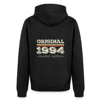 Legend since 1994 Born 1994 Birthday 1994 - Unisex Premium Organic Zip Hoodie - black - Back - Nico (187cm)