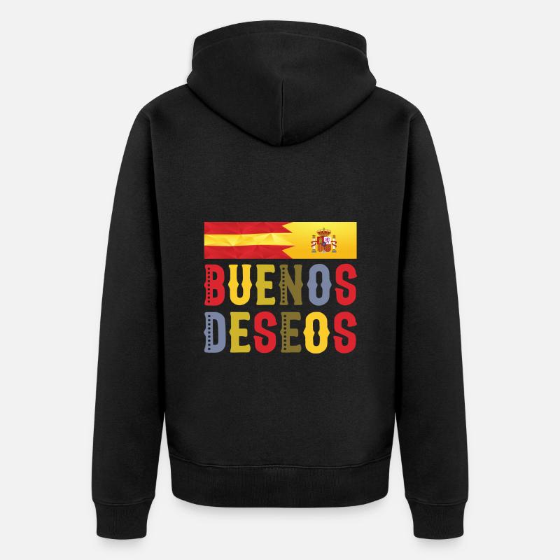 Buenos Deseos - Tshirt de félicitations - Veste à capuche bio Premium Unisexe - noir