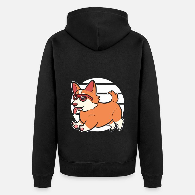 Corgi - Veste à capuche bio Premium Unisexe - noir