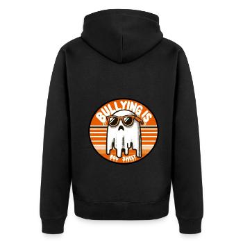 L’intimidation est une feuille de boo - Veste à capuche bio Premium Unisexe - noir - Dos - Nico (187cm)