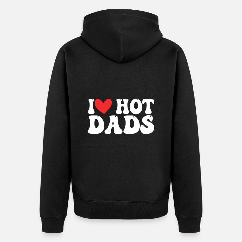 L’amour de papa chaud - Veste à capuche bio Premium Unisexe - noir