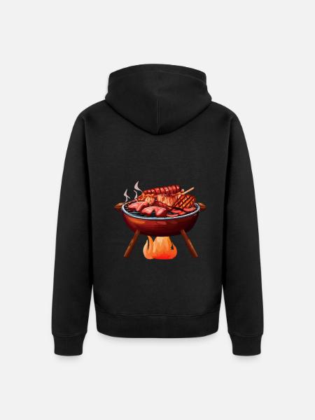 Grillmeister Grill - Unisex Premium Bio Zip Hoodie - Schwarz