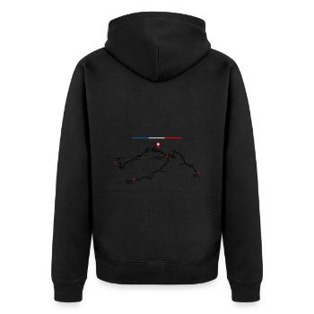 Vélo Mont Ventoux carte le Ventoux à velo - Veste à capuche bio Premium Unisexe - noir - Dos - Nico (187cm)