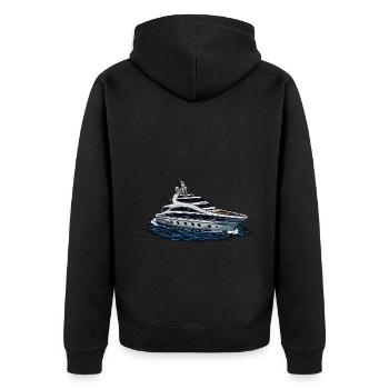 Yacht Ship - Veste à capuche bio Premium Unisexe - noir - Dos - Nico (187cm)