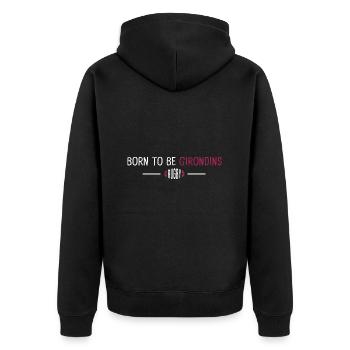 Rugby Bordeaux born to be Girondins - Veste à capuche bio Premium Unisexe - noir - Dos - Nico (187cm)