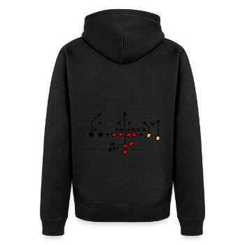American Football Move Germany Running Back - Unisex Premium Organic Zip Hoodie - black - Back - Nico (187cm)