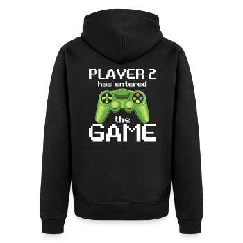 Player 2 Has Entered The Game - Veste à capuche bio Premium Unisexe - noir - Dos - Nico (187cm)