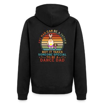 Funny Dance Dad Vintage Ballet Dad and Girl - Veste à capuche bio Premium Unisexe - noir - Dos - Nico (187cm)