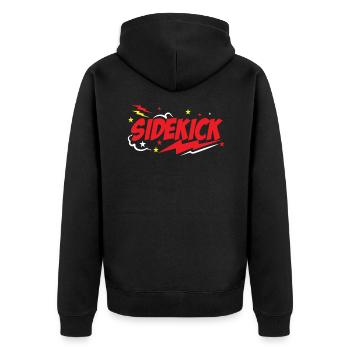 Superhero Dad and Sidekicks Matching - Veste à capuche bio Premium Unisexe - noir - Dos - Nico (187cm)