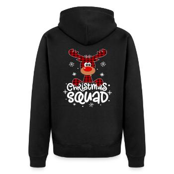 Christmas Squad Buffalo Plaid Reindeer Family - Veste à capuche bio Premium Unisexe - noir - Dos - Nico (187cm)