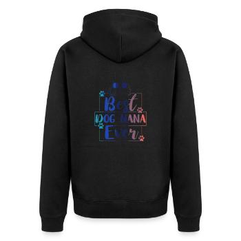 Grandma Gift Meilleur Chien Nana Idée Cadeau - Veste à capuche bio Premium Unisexe - noir - Dos - Nico (187cm)