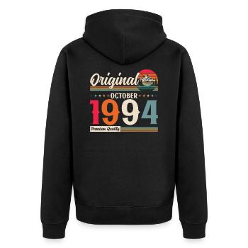 30e anniversaire Original octobre 1994 Volume 94 - Veste à capuche bio Premium Unisexe - noir - Dos - Nico (187cm)