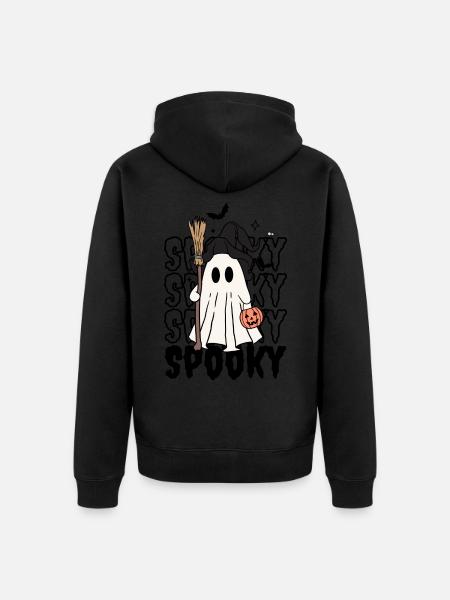 SpookyGeist - Unisex Premium Bio Zip Hoodie - Schwarz