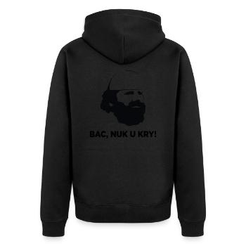 BAC, NUK U KRY - Veste à capuche bio Premium Unisexe - noir - Dos - Nico (187cm)