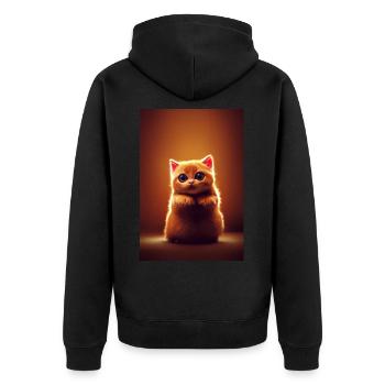 chat super mignon - Veste à capuche bio Premium Unisexe - noir - Dos - Nico (187cm)