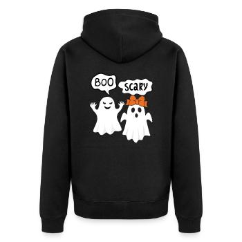 Boo Effrayant - Veste à capuche bio Premium Unisexe - noir - Dos - Nico (187cm)