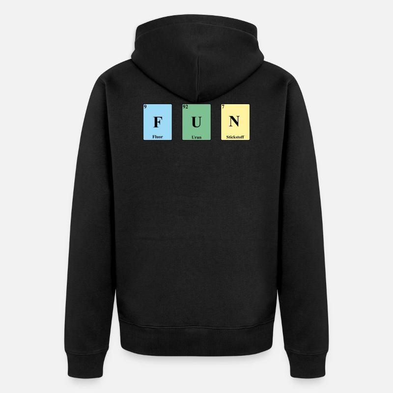 Fun Periodic Table Elements PSE - Unisex Premium Organic Zip Hoodie - black