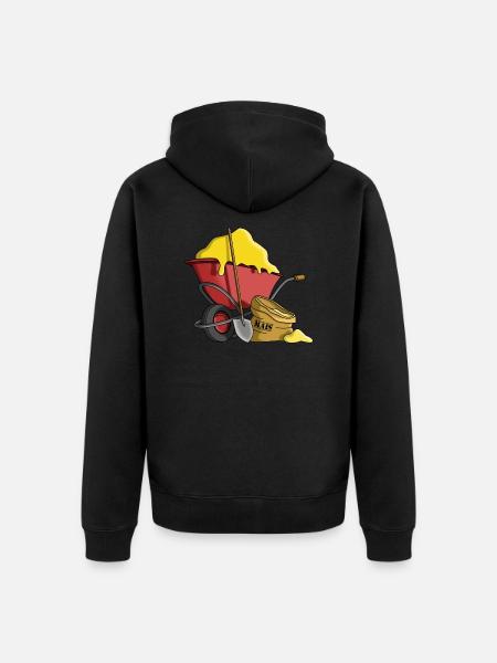 Polenta in Bràche - Unisex Premium Organic Zip Hoodie - black