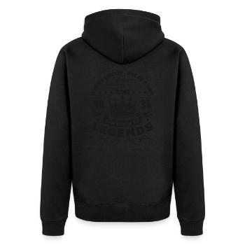 Original Juni 1934 Jahrgang 1934 Geburtstag 1934 - Unisex Premium Bio Zip Hoodie - Schwarz - Hinten - Nico (187cm)