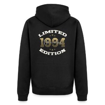 30. Geburtstag Original November 1994 Jahrgang 94 - Unisex Premium Bio Zip Hoodie - Schwarz - Hinten - Nico (187cm)